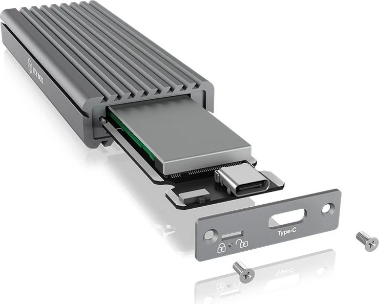 Kasë SSD ICY BOX IB-1817M-C31, M.2, PCI Express 3.0, 10 Gbit/s, USB lidhje, Gri