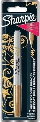 Marker Sharpie Gold Fine tip, për qeramikë, tekstil, xham, lëkurë, metal, letër, gur, dru, ari