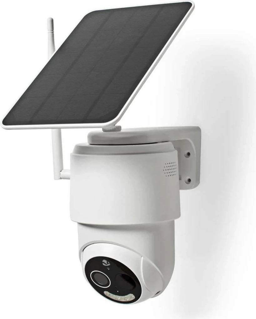 Kamerë sigurie IP dome nedis SIMCBO50WT, 2MP, 4G, Wireless, me panel diellor, E bardhë