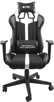 Karrige gaming Fury Avenger XL, Eco lëkurë, E zezë/E bardhë