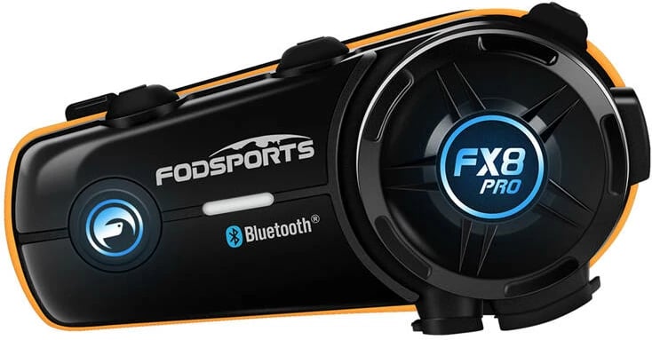 Interkom për motoçikletë Fodsports FX8 Pro, Bluetooth 5.0, i zi