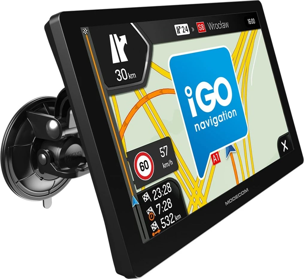 GPS navigacion për vetura MODECOM FreeWAY CX 9.0 me iGO Navigation Truck, 8 GB, E zezë