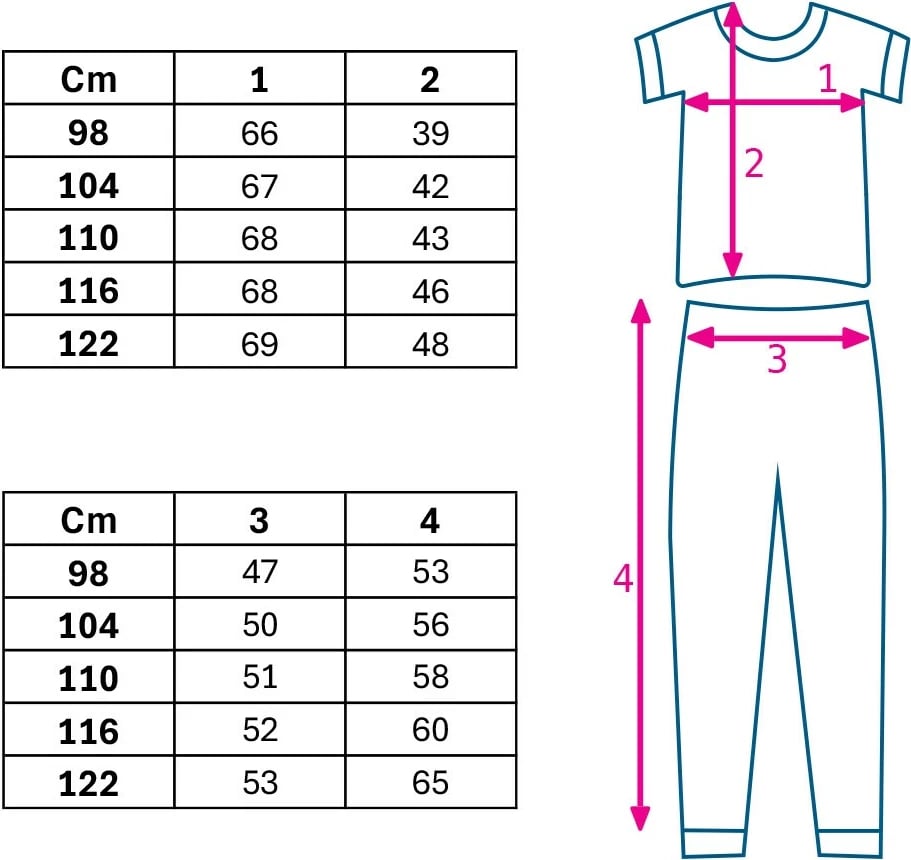 Set fëmijësh T-shirt pambuku + pantallona muslini, New Baby Kindergarten, madhësia 104 (3-4 vjet), blu-gri, set 2-pjesësh