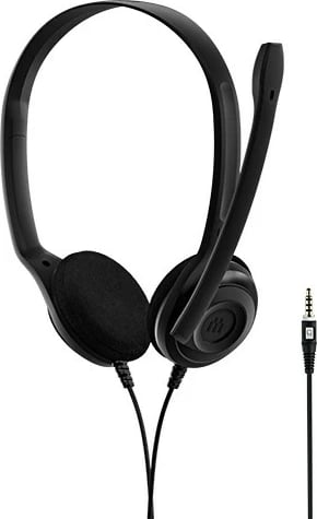 Kufje EPOS PC5 CHAT me mikrofon, 3.5mm minijack, Stereo, e zezë