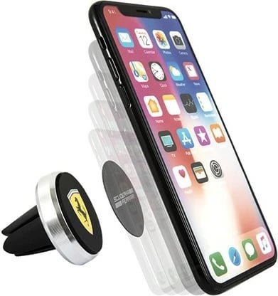 Mbajtës magnetik për grilë Ferrari FESCHBK, i zi/argjendtë