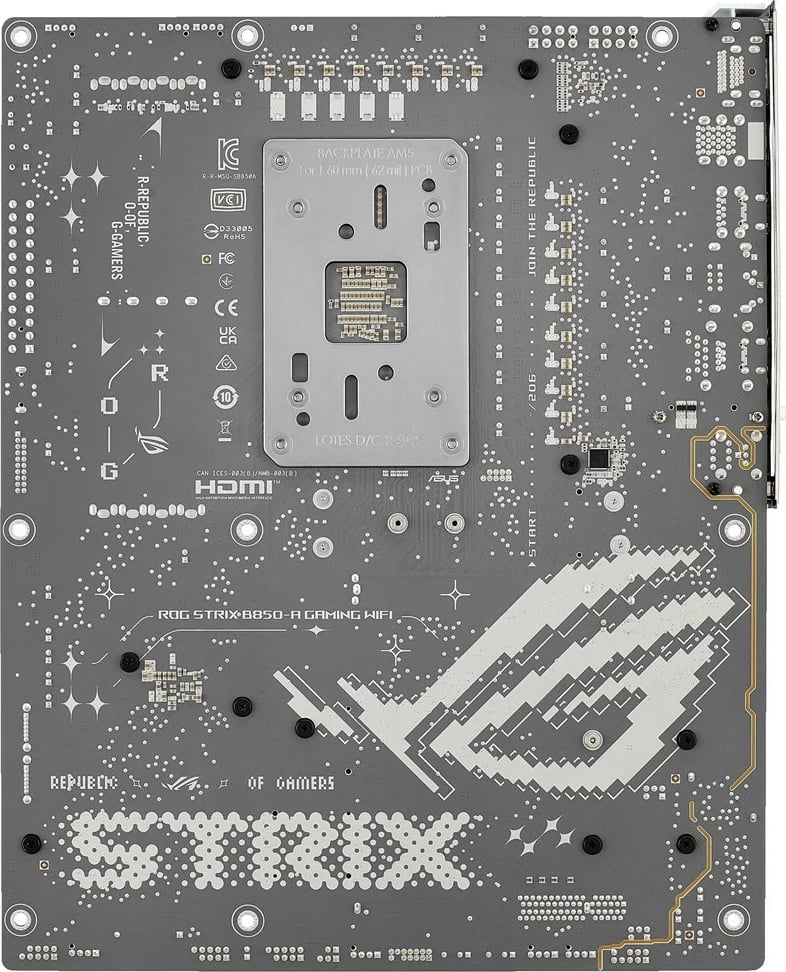Pllakë amë ASUS ROG STRIX B850-A GAMING WIFI, Socket AM5, ATX, Bardhë