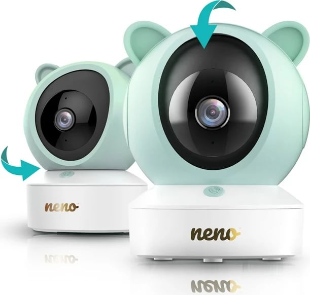 Monitor për foshnje neno NENO IVO me kamerë rrotulluese, ekran 5", i bardhë