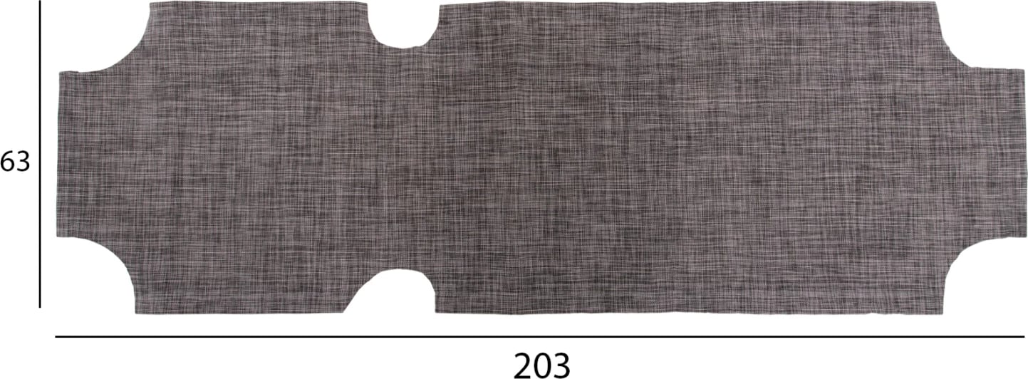 Mbulesë zëvendësuese Textilene për shazllon klasik, gri, FH5072.10, 600gr/m2, 2x1