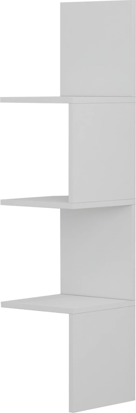 Rraft këndor MELAMINE, i bardhë