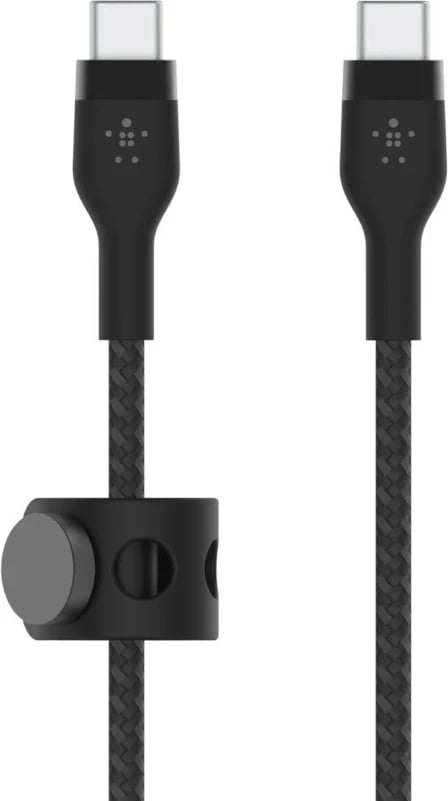 Kabllo Belkin BOOST↑CHARGE PRO Flex, USB 2.0 në USB C, 3m, e Zezë