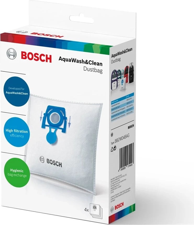 Qese për fshesë elektrike Bosch BBZWD4BAG, e bardhë  