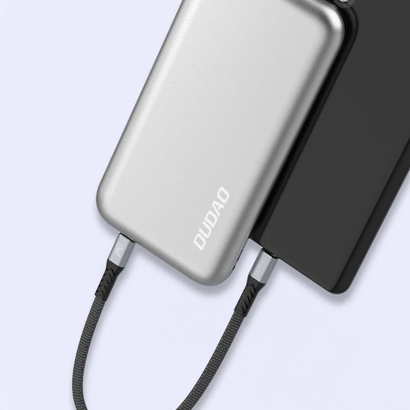 Kabllo USB-C në USB-C Dudao L10C, 0.23m, 100W, e zezë
