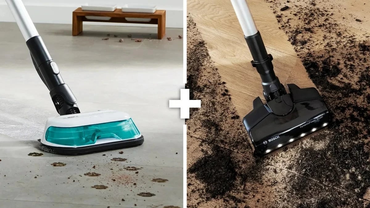 Fshesë pa kabllo 2-në-1 BOSCH Unlimited 7 ProHygienic Aqua, Bardhë