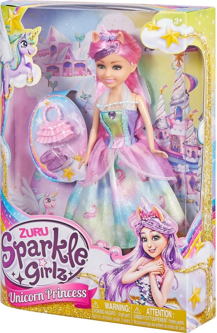 Kukull ZURU Sparkle Girlz Unicorn Princess, 10.5 inç, shumëngjyrëshe Kukull ZURU Sparkle Girlz Unicorn Princess, 10.5 inç, shumëngjyrëshe