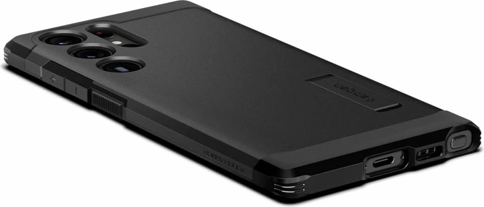 Mbështjellës Spigen Tough Armor për Samsung Galaxy S23 Ultra, i zi