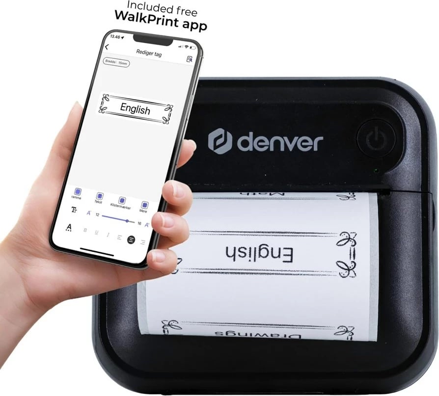 Printer etiketa Denver MBP-32B, wireless, Bluetooth, i zi