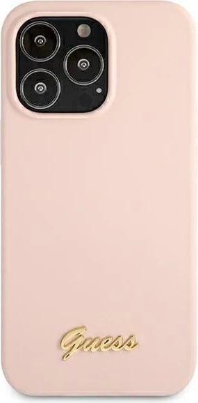Mbështjellës Guess GUHMP13LLSLMGLP për iPhone 13/13 Pro 6.1", silikon, MagSafe, rozë e çelur