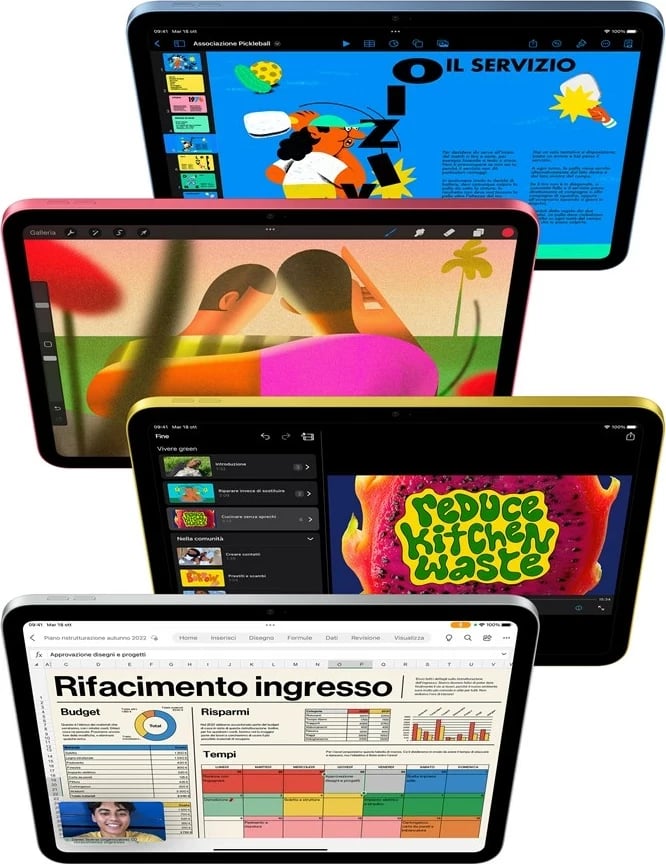 iPad Apple 64 GB, 10.9", iPadOS 18, E verdhë
