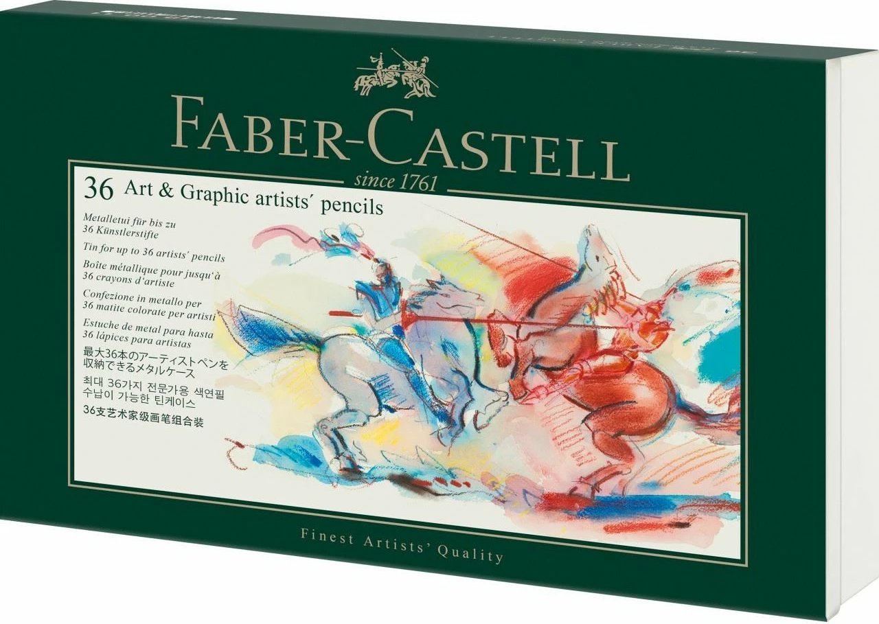 Kuti e fortë për lapsa Faber-Castell 180011, e bardhë