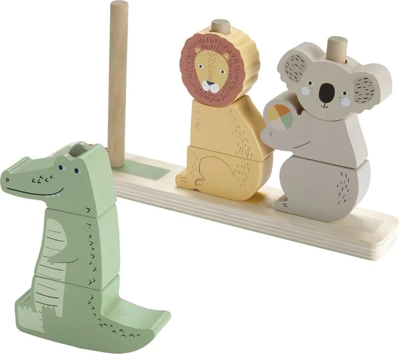 Set lodrash druri Fisher-Price Stack & Sort Animals, 10 pjesë, për fëmijë, shumëngjyrëshe