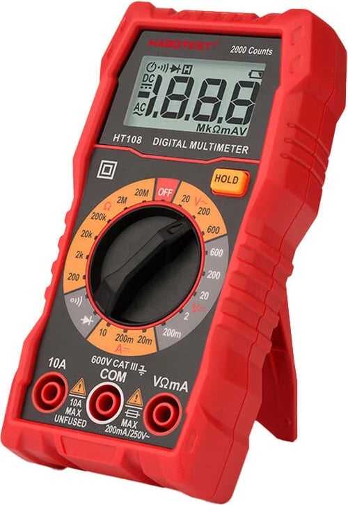 Multimetër digital, Habotest HT108L, 2000 counts, True RMS, ekran me ndriçim, CAT III 600V, me tela testuese