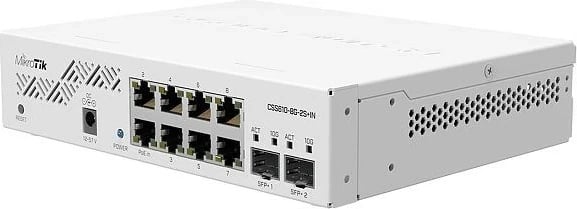 Switch MikroTik CSS610-8G-2S+IN, Gigabit Ethernet, PoE, Bardhë