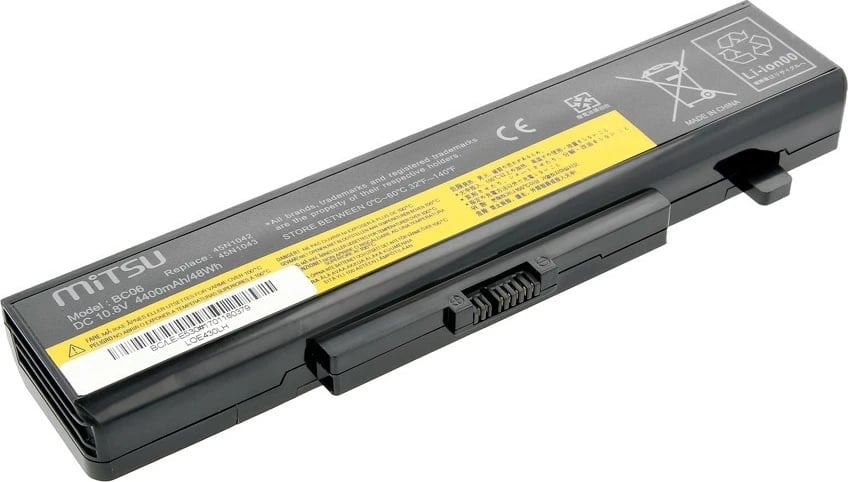 Bateri laptop Mitsu për Lenovo ThinkPad Edge E530/E430/E435/E535/E540, 4400 mAh, 10.8-11.1V, e zezë