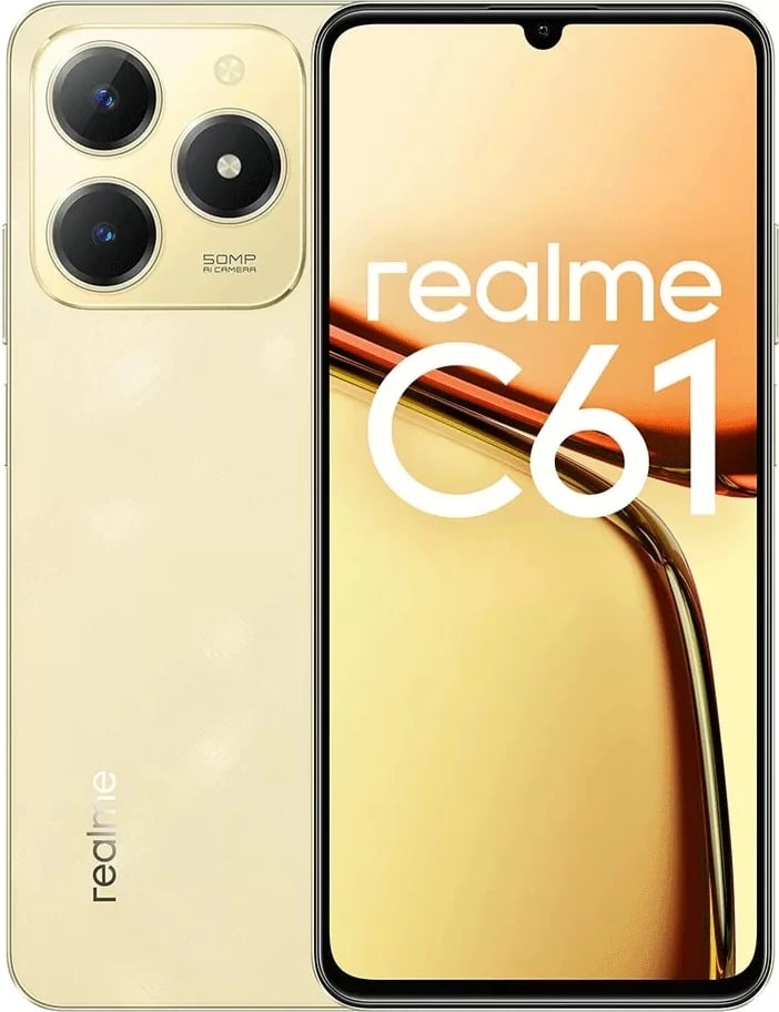 Celular REALME C61 6+256GB DS NFC Sparkle Gold