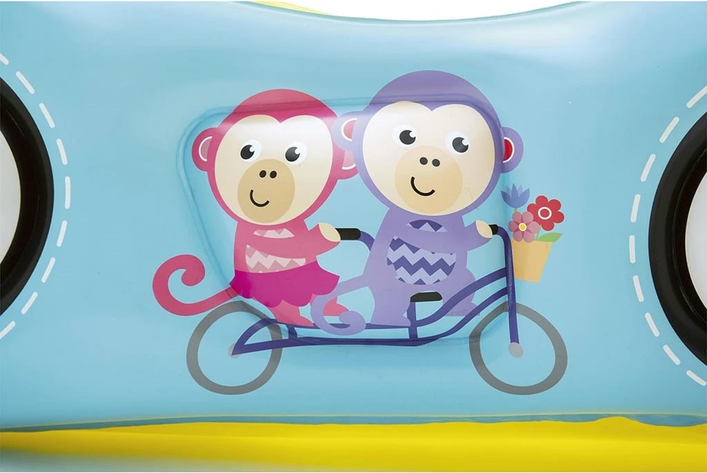 Veturë e fryrë për fëmijë, Fisher-Price, 119x79x51 cm, shumëngjyrëshe, set me 25 topa