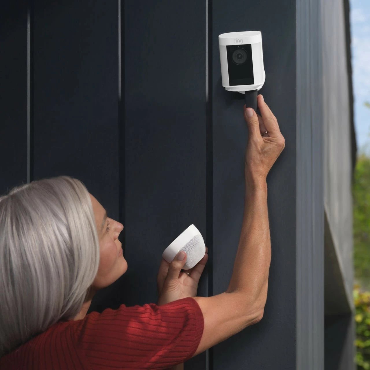 Kamerë sigurie Ring SLC Pro, Amazon, Wireless, IP65, Bardhë