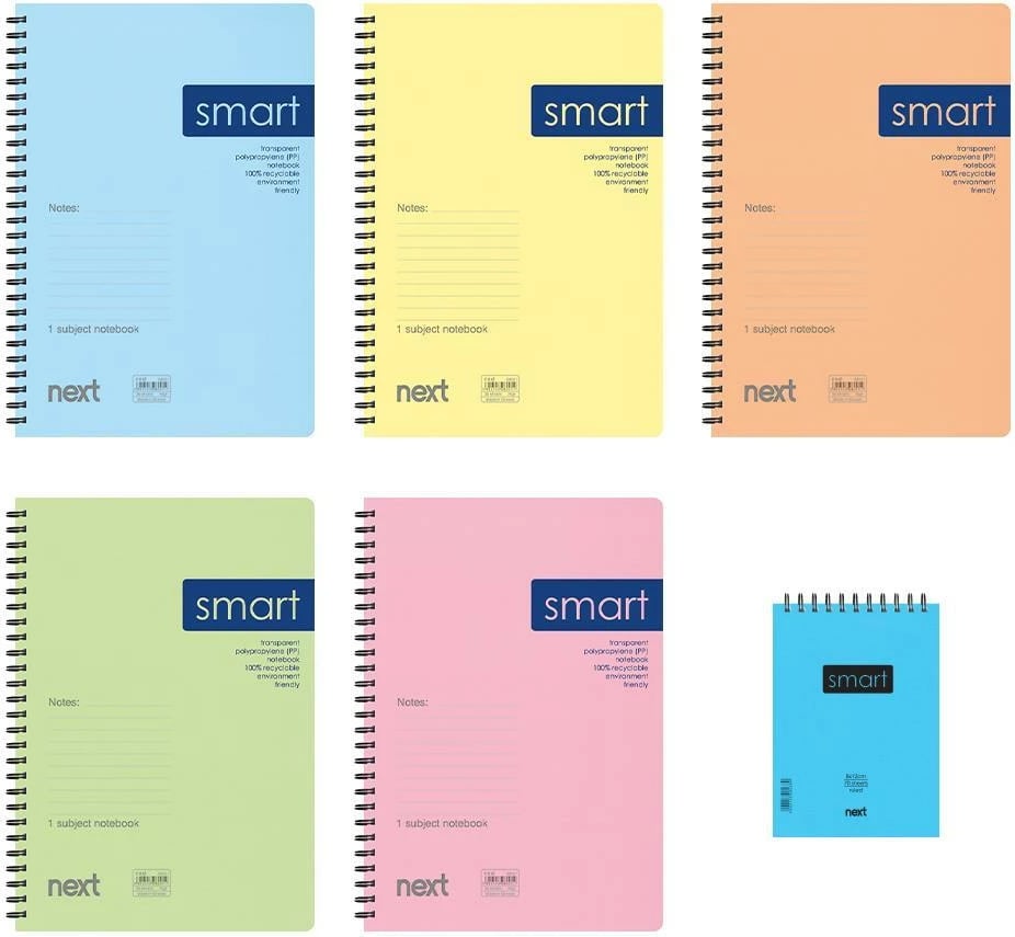 Fletore spirale NEXT Smart 17x25cm, 1 lëndë, Ngjyra të ndryshme