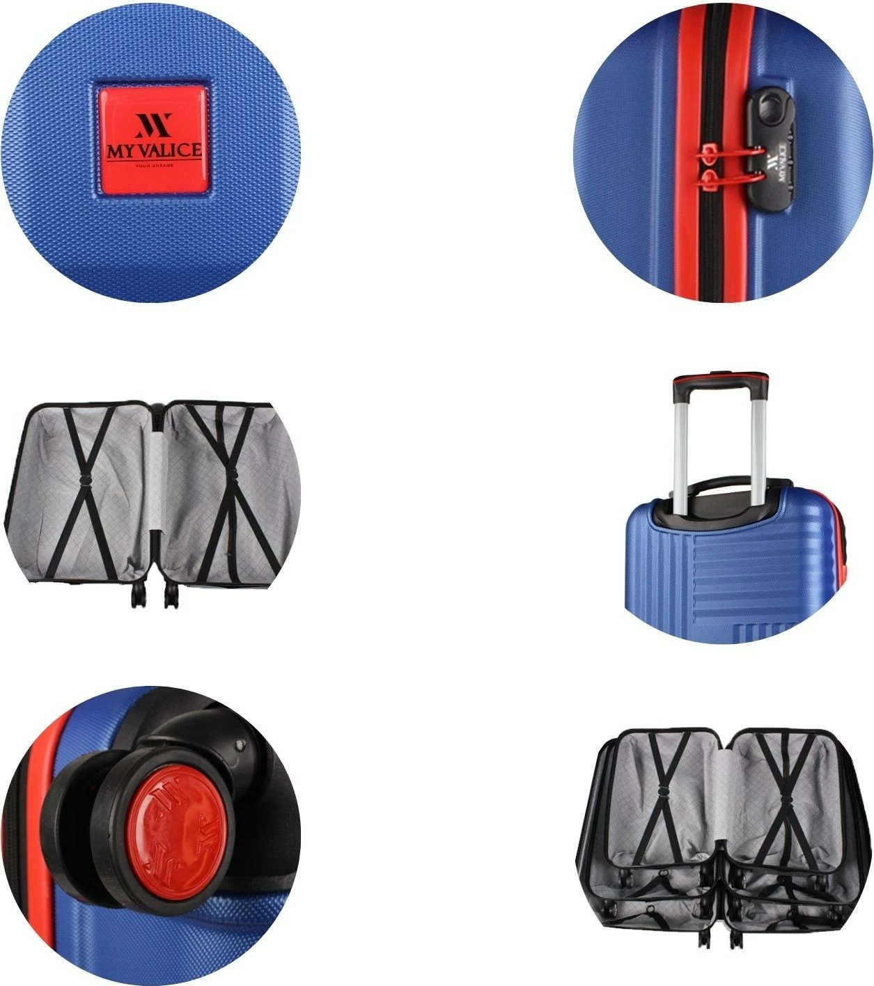 Set valixhesh (2 copë), Zoozie Bags, 8425, ngjyrë blu e errët