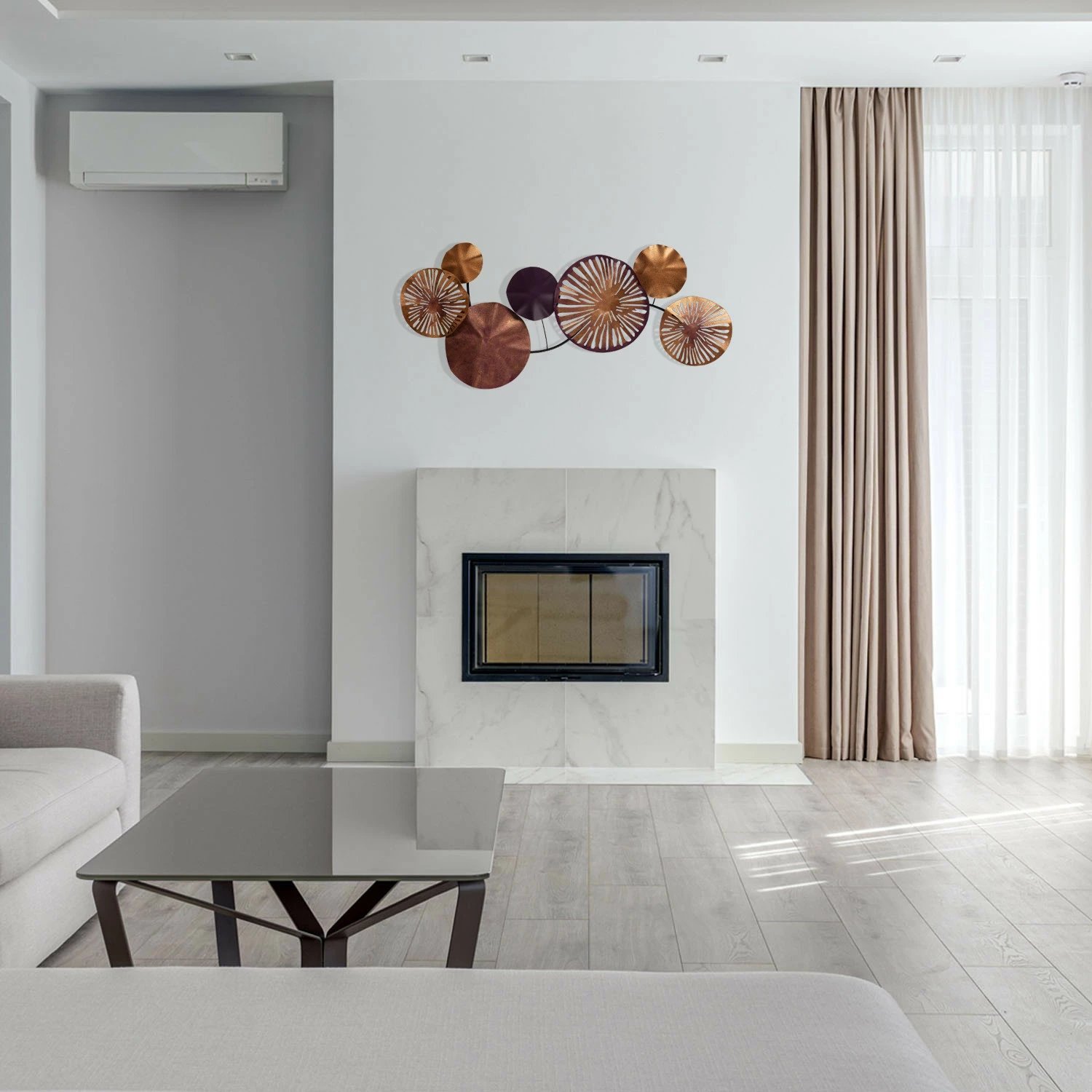 Aksesor dekorativ metalik për mur, Wallity Astrid, CH102-2