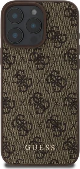 Mbështjellës Guess 4G Classic për iPhone 16 Pro, Kafe