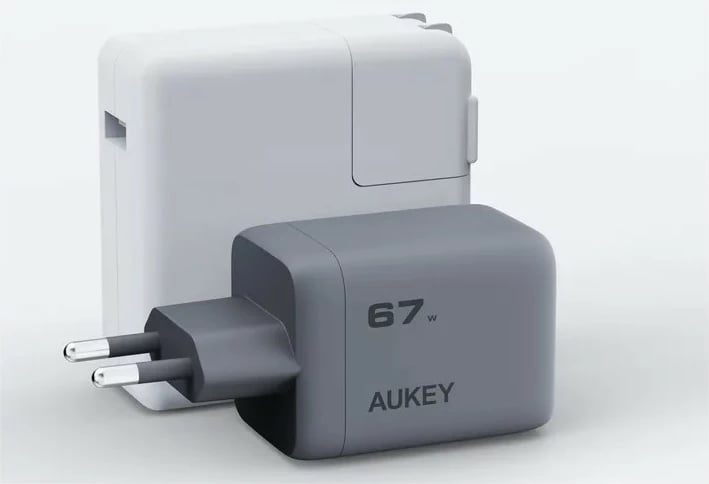 Karikues rrjeti AUKEY PA-C3 Comet Mix 3, 67W, 3xUSB (2xUSB-C + 1xUSB-A), Gri