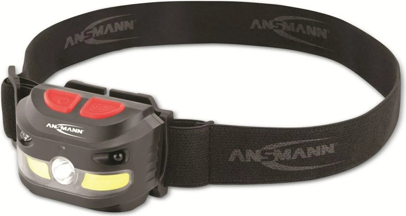 Dritë koke ANSMANN HD250RS, 1200 mAh, LED COB, e zezë