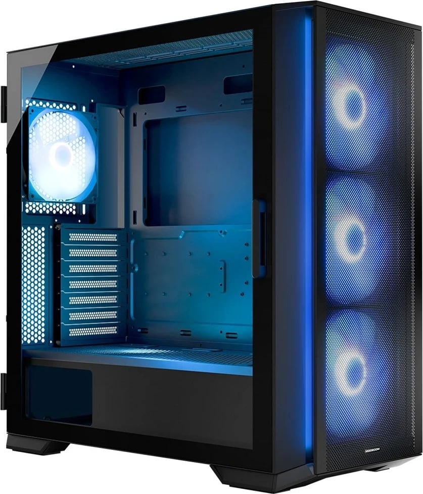 Kasë MODECOM HORIZON ARGB Flow MIDI USB 3.0 X 2 CYPE-C, e zezë