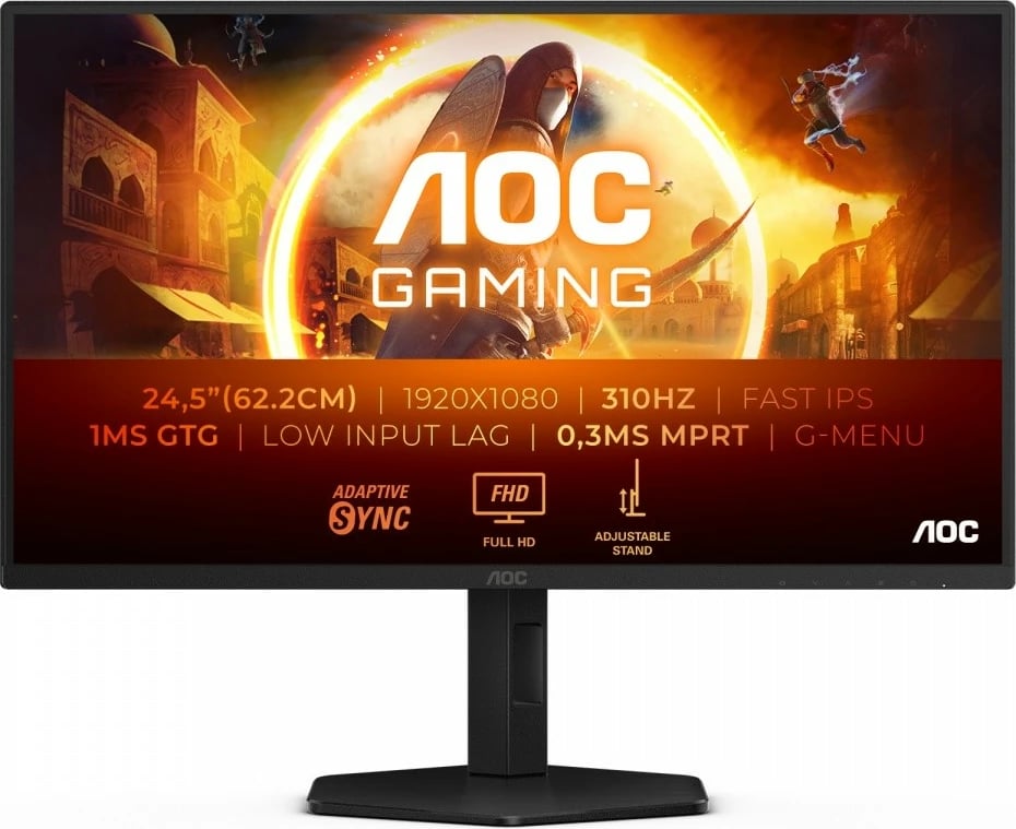 Monitor AOC 25G4SXU, 24.5", Fast IPS, 310Hz, FHD, i zi