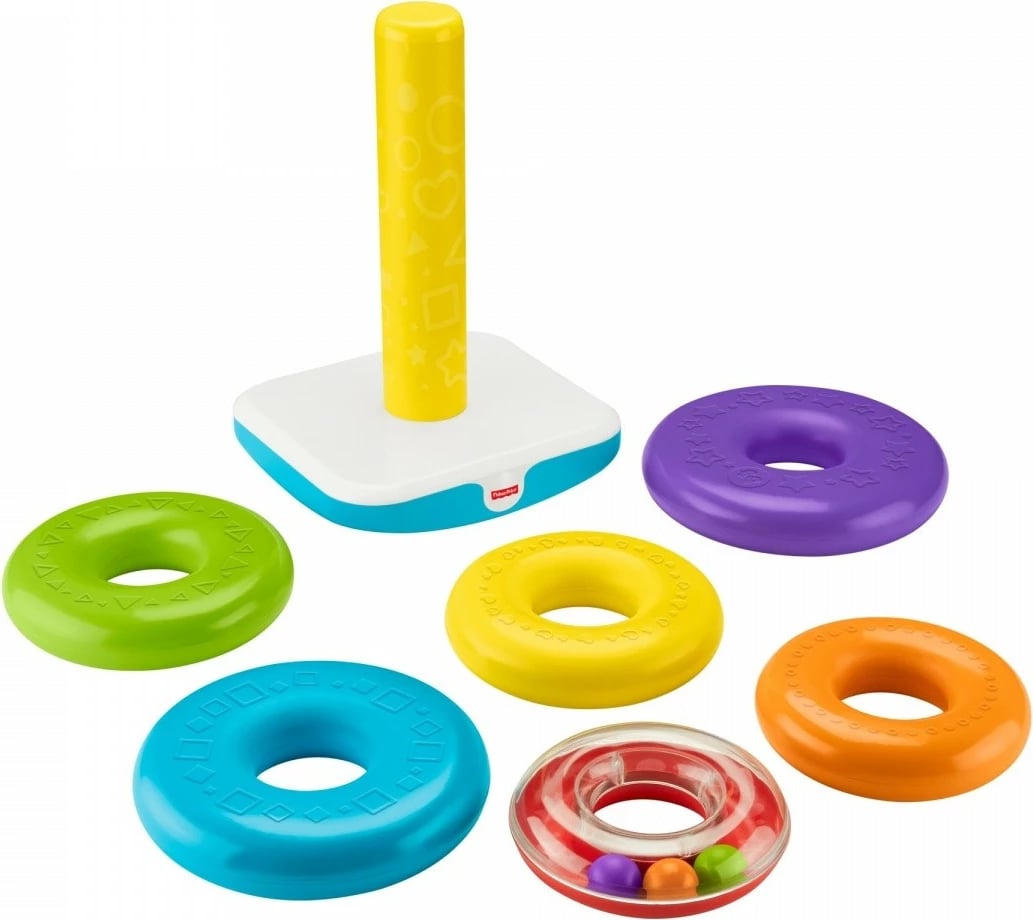 Piramidë me rrathë Fisher Price GJW15, shumëngjyrëshe, për fëmijë