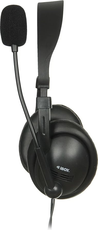 Kufje zyre me mikrofon iBOX SHPIW1MV, 3.5 mm, të zeza