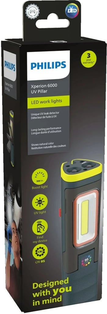 Dritë UV Philips Xperion 6000 X60UVPIX1, LED, 4400 mAh, Gri