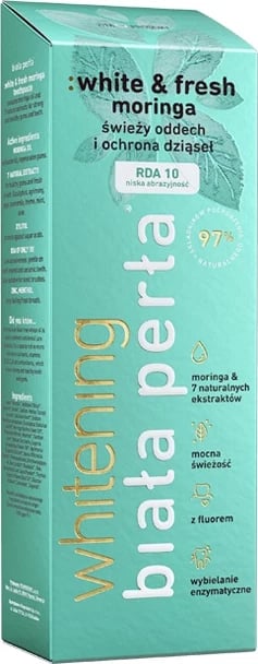Pasta dhëmbësh Biała Perła White & Fresh Moringa Herbal, 75ml