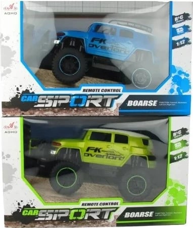 Makina me telekomandë Dromader Jeep, 1:12, Blu dhe Gjelbër, Paketë