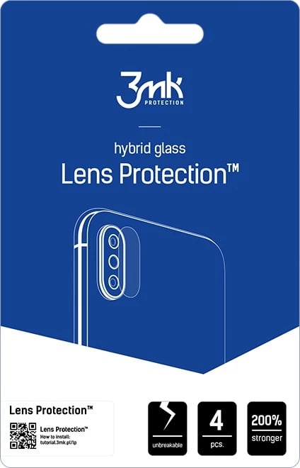Mbrojtës xhami për kamerë 3mk Protection, për Realme 12+ 5G, 4 copë