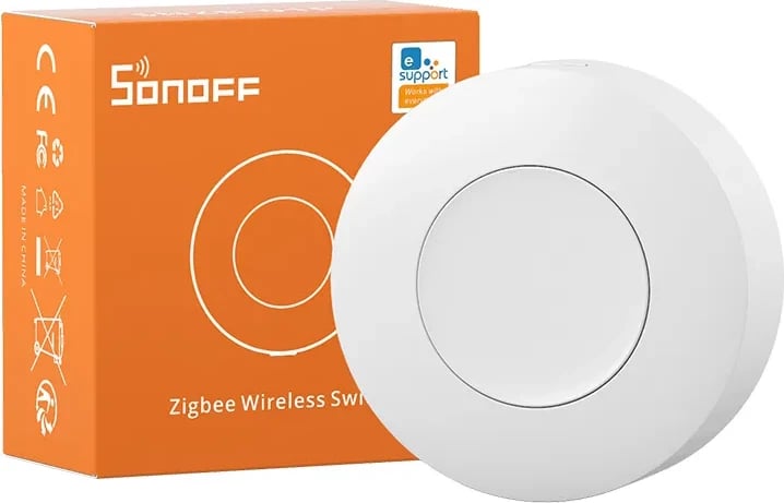 Buton i mençur Sonoff SNZB-01P, ZigBee, i bardhë