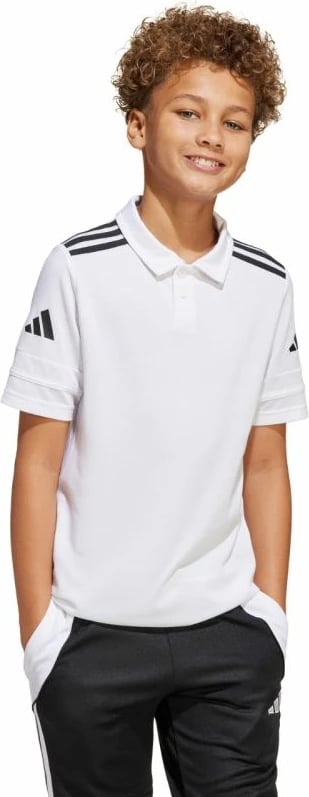Maicë polo për fëmijë adidas, e bardhë