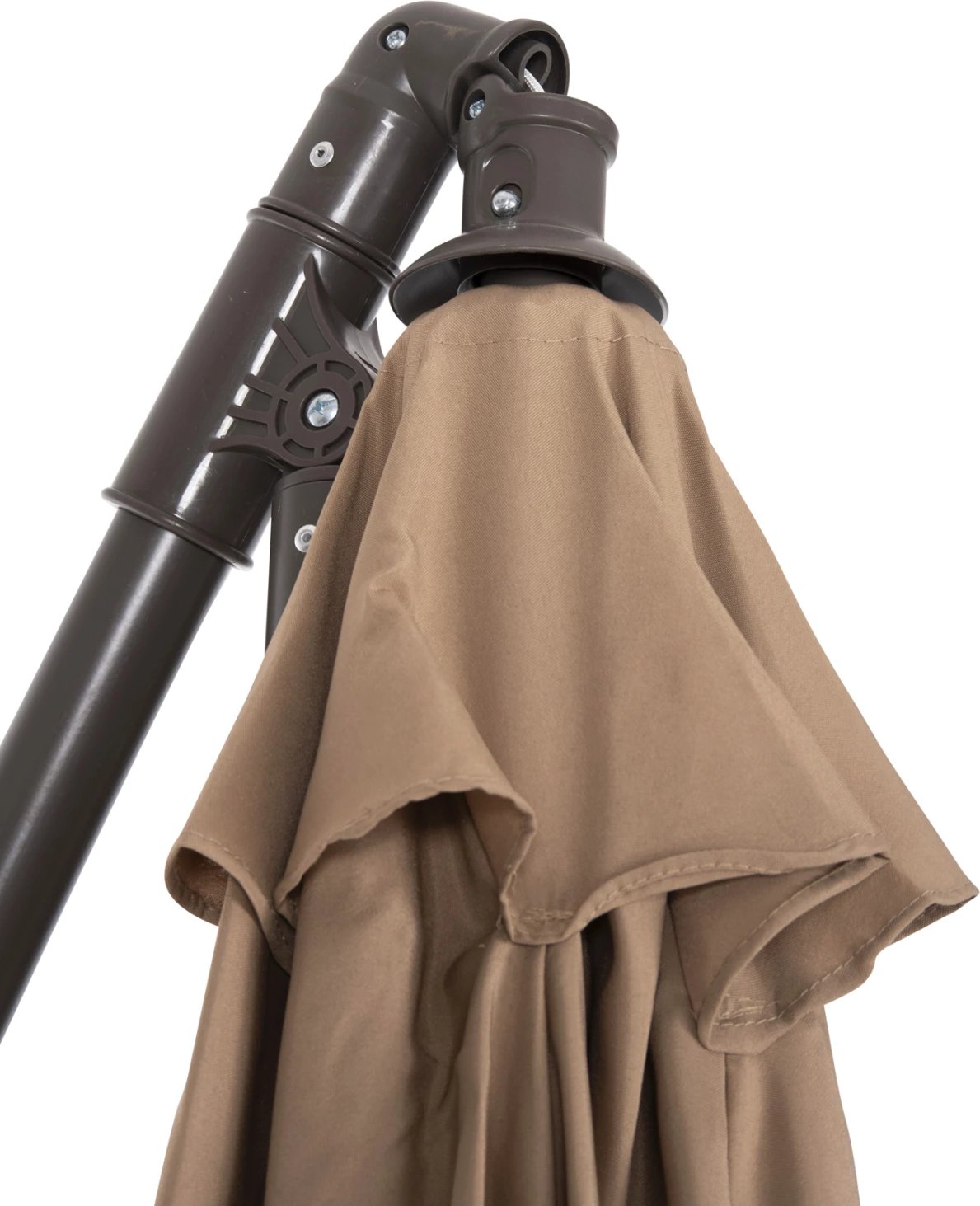 Çadër palosëse GELDORF FH6092 metal & poliestër, ngjyrë kafe, Φ260x245Hcm