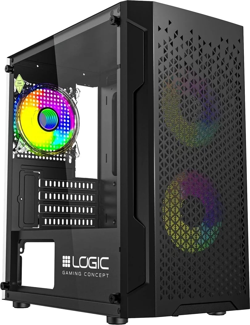 Kasë LOGIC ARAMIS ARGB Mini USB 3.0, e zeza