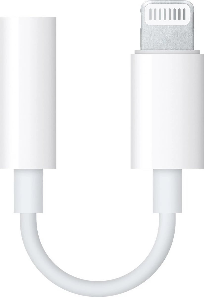 Adapter audio Lightning në 3.5 mm, Apple, MMX62ZM/A, 0.1 m, bardhë