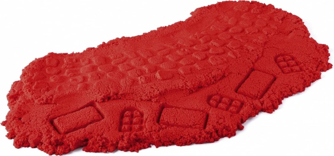 Set lodrash me rërë kinetike Wonder Factory Never Dry Sand Trucks, MGA, ekskavator, plastik, e kuqe